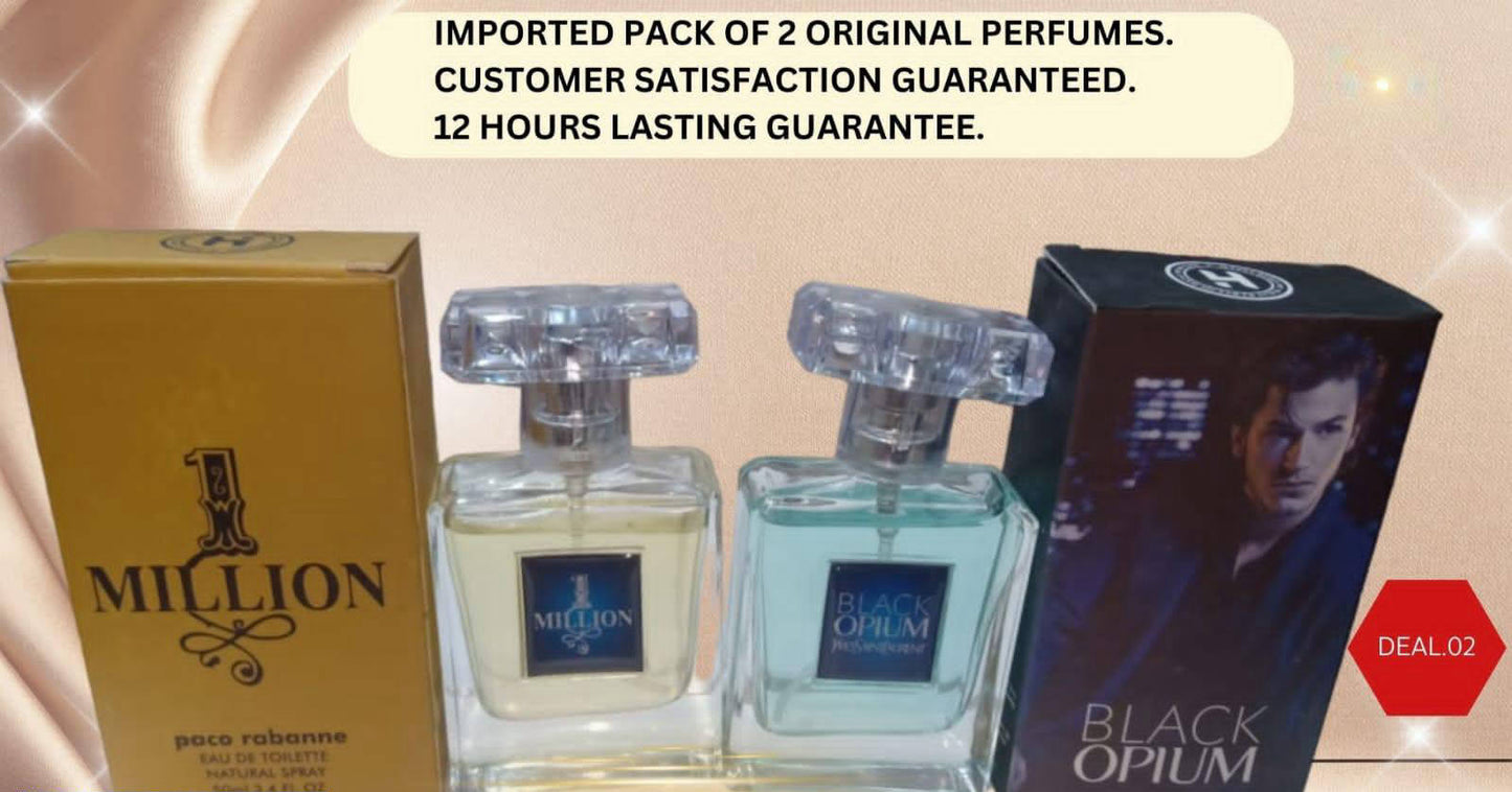 Pack of 2 Long Lasting Men's Perfumes | Premium Fragrance Duo